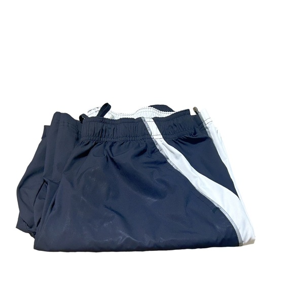 Reebok XL Nylon Track Pants Zip Cuff Black White Athletic - Picture 12 of 13